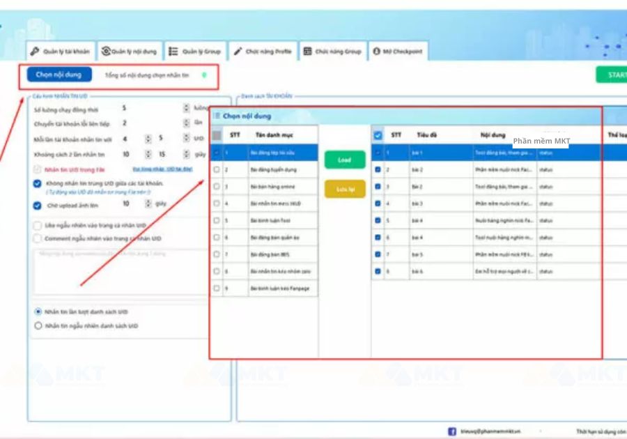 Chọn nội dung gửi tin nhắn Chọn nội dung gửi tin nhắn