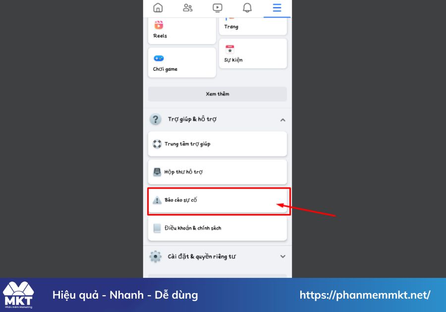 Báo cáo sự cố