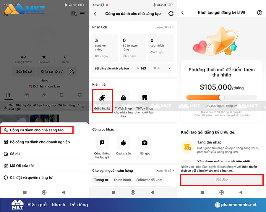Cách bật quà tặng LIVE trên TikTok