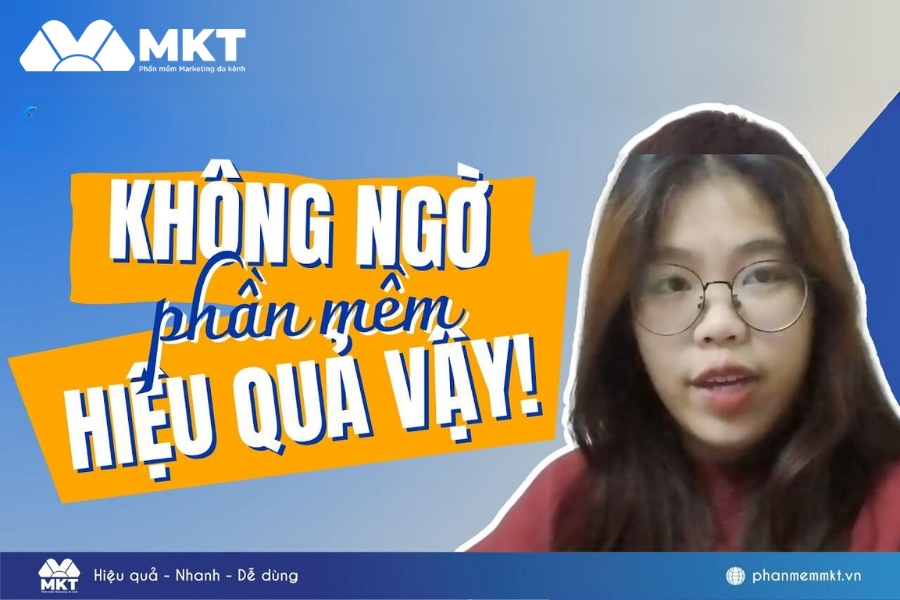Chị Thảo là một khách hàng đã trải nghiệm 3 phần mềm hot nhất của phần mềm MKT là MKT Data, MKT Care và MKT Viral. Trước khi sử dụng phần mềm MKT, chị phải loay hoay tìm kiếm giải pháp tiếp cận khách hàng như chạy quảng cáo, nhưng hiệu quả mang lại rất kém. Chị Thảo đã tìm hiểu về phần mềm MKT qua bình luận quảng cáo trên mạng và được nhân viên của MKT tư vấn rõ ràng về các tính năng và lợi ích.