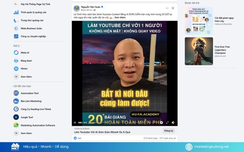 định hướng chuẩn tệp fanpage