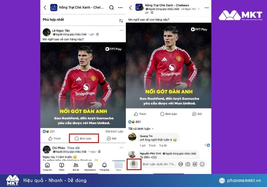 bình luận ẩn danh trên Facebook