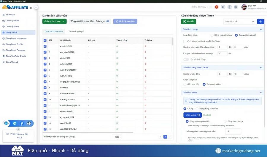 phần mềm Affiliate Marketing tự động