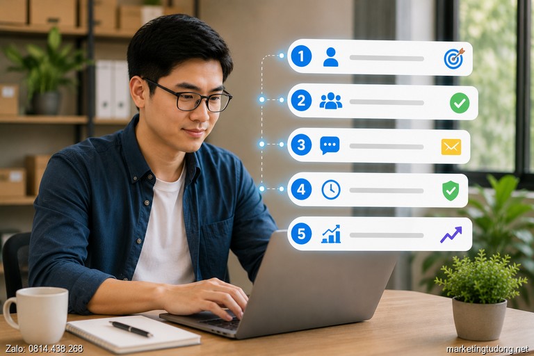 cách nhắn tin zalo không bị spam theo quy trình bốn bước