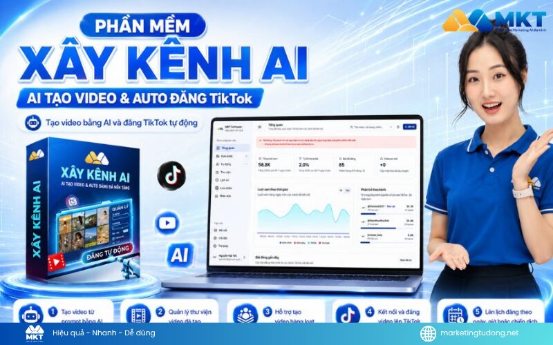 xây kênh youtube bằng AI